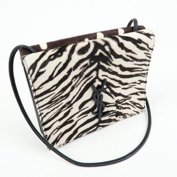 Saint Laurent Cassandra Calfhair Double Flap Bag - Picture 8 of 16